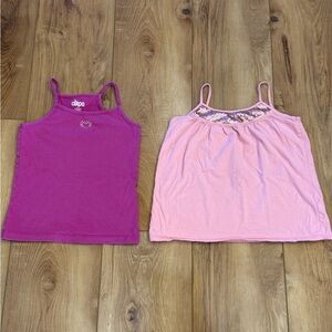 Vintage Y2K style Purple and Pink Girls' Tank Tops